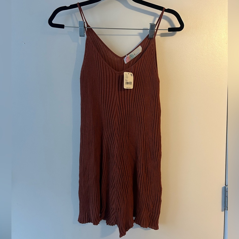 Free People Brown Beach Romper